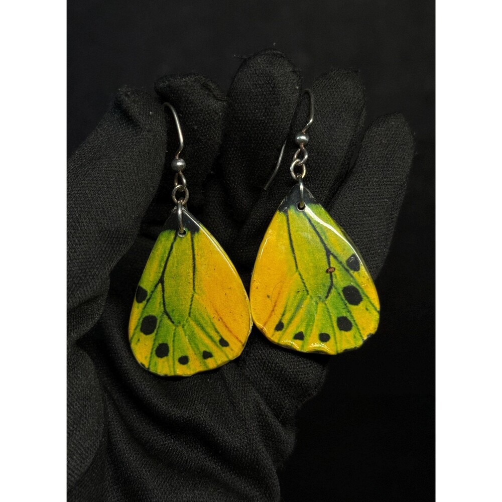 Sterling Silver Butterfly Wing Dangle Earrings